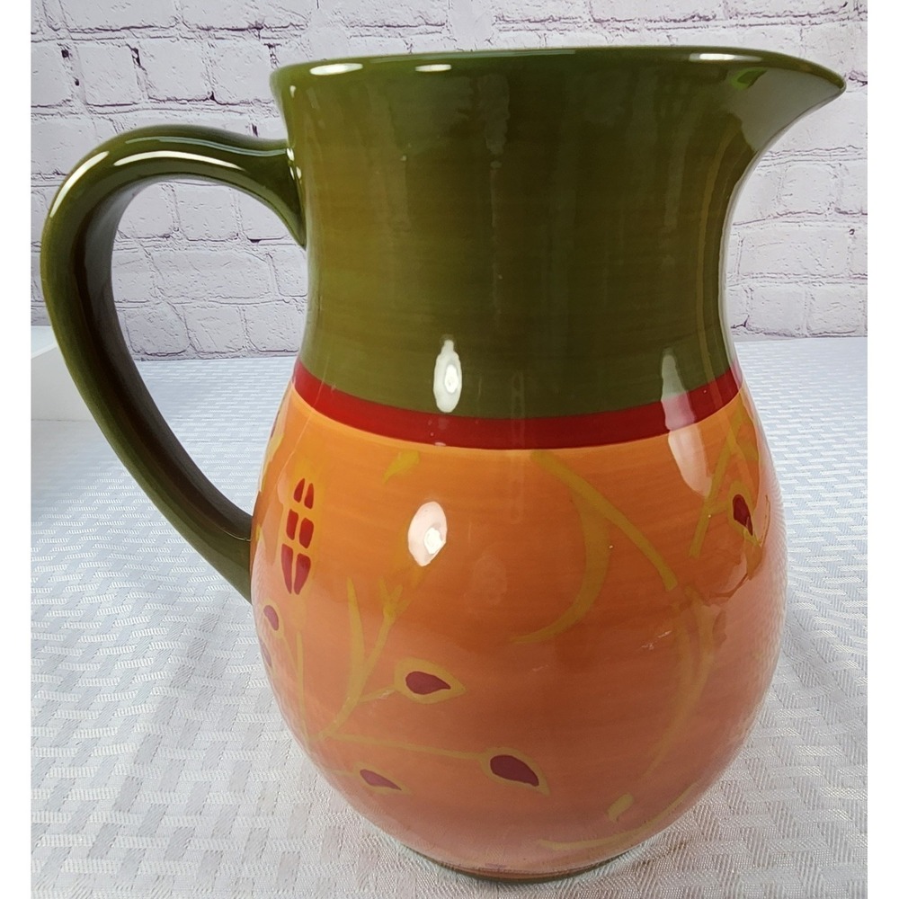 Vintage Demdaco Pitcher Kennewick Lodge Hand-painted Elizabeth Tipton 2006